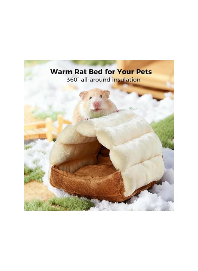 Warm Chew-Proof Hamster Hideout – Cozy Fleece Nest Small Animal Cage Accessory | For Dwarf Gerbils, Rats, Hedgehogs & Sugar Gliders - Image 4